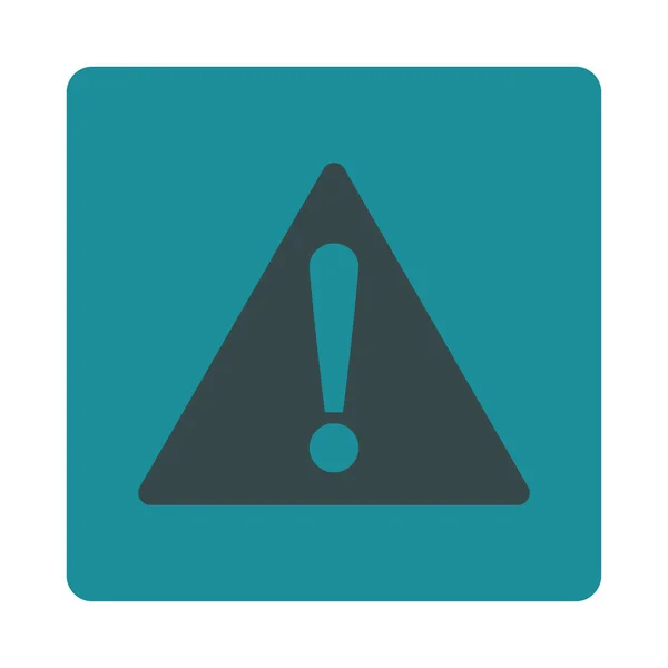 Figyelmeztetés lapos lágy kék szín kerek gomb — Stock Vector