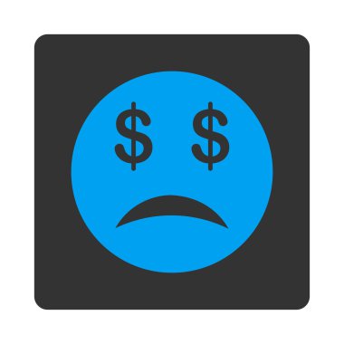 İflas Smiley simge ticaret düğmeleri Overcolor set