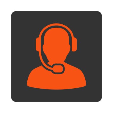 Call Center Operator Icon from Commerce Buttons OverColor Set