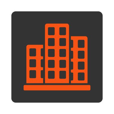 Şehir simge ticaret düğmeleri Overcolor set