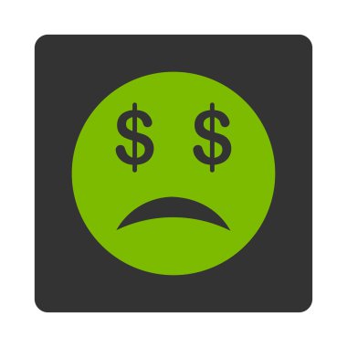 İflas Smiley simge ticaret düğmeleri Overcolor set