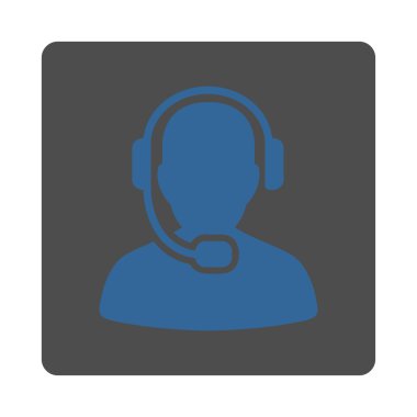 Call Center Operator Icon from Commerce Buttons OverColor Set