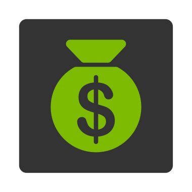 Para çantası simge ticaret düğmeleri Overcolor set