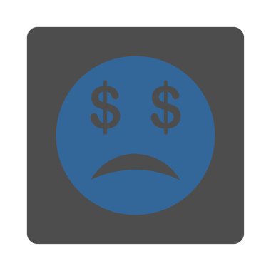 İflas Smiley simge ticaret düğmeleri Overcolor set