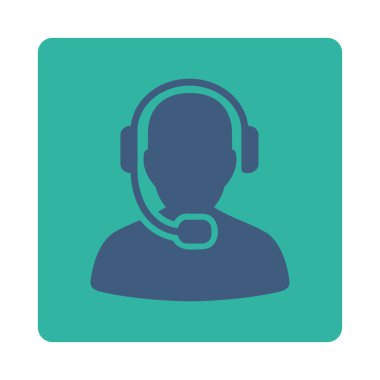 Call Center Operator Icon from Commerce Buttons OverColor Set
