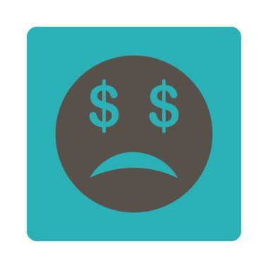 İflas Smiley simge ticaret düğmeleri Overcolor set