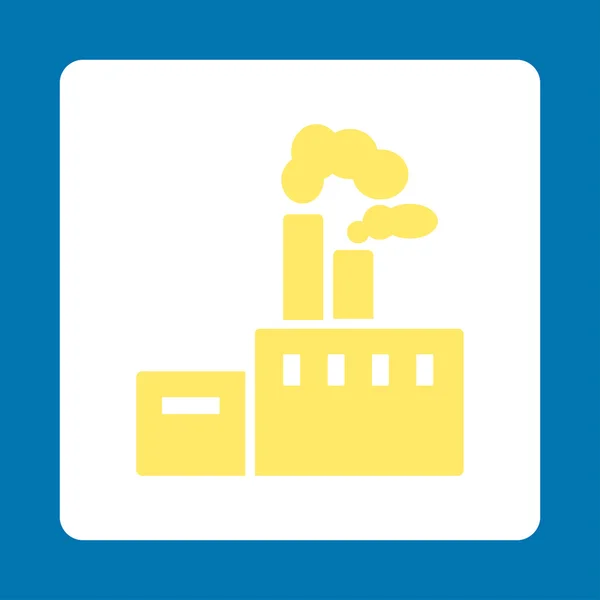 Icono de fábrica de los botones de comercio OverColor Set — Vector de stock