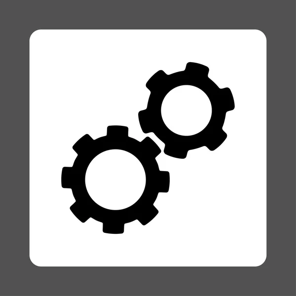 Gears Icon from Commerce Buttons OverColor Set — Stock Vector