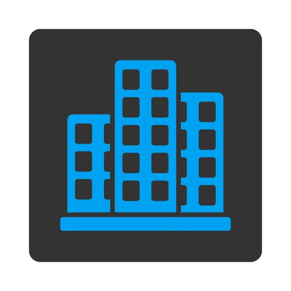 Icône de la ville de Boutons de commerce Overcolor Set — Image vectorielle