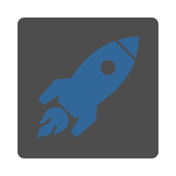 Raket lancering pictogram van Commerce knoppen Overcolor Set — Stockvector