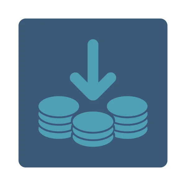 Icona del reddito da bottoni di commercio OverColor Set — Vettoriale Stock