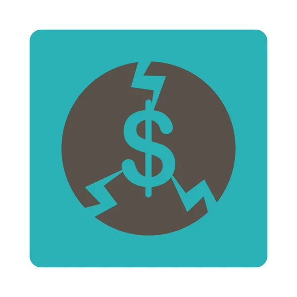 Ícone de falha financeira de botões de comércio OverColor Set — Vetor de Stock