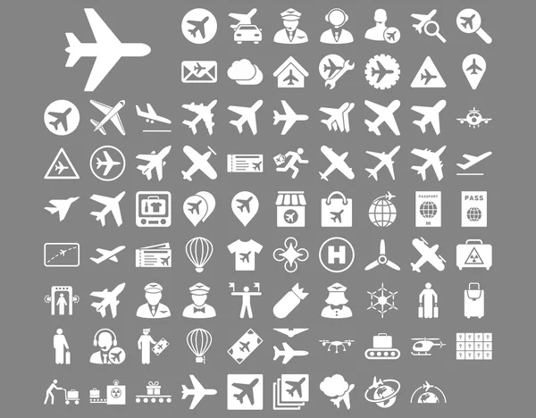 Aviation Icon Set — Stock Vector