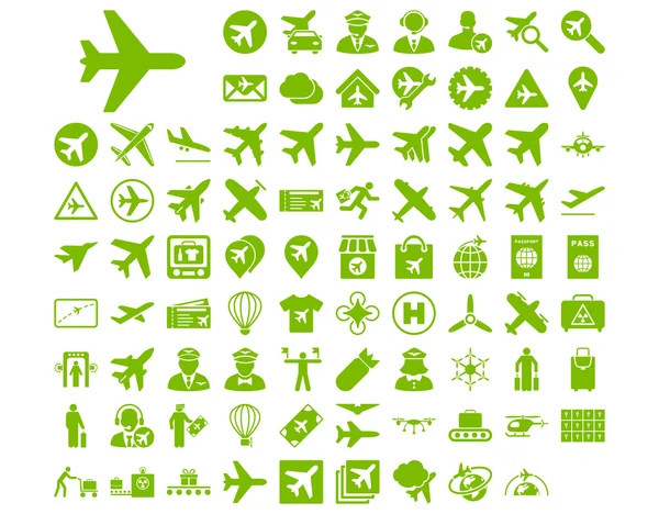 Luchtvaart Icon Set — Stockvector