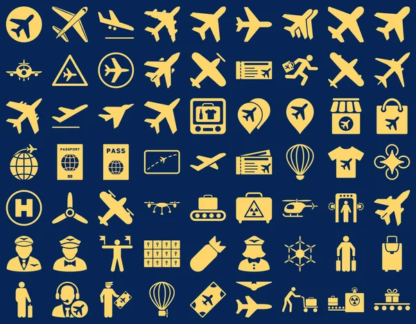 Luchtvaart Icon Set — Stockvector