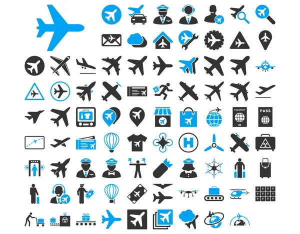 Aviation Icon Set — Stock Vector