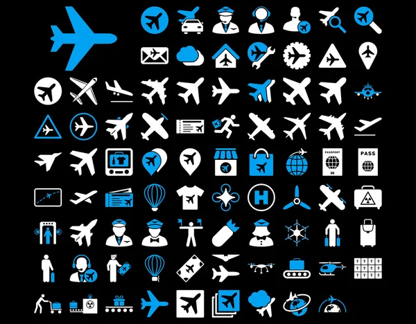 Aviation Icon Set — Stock Vector