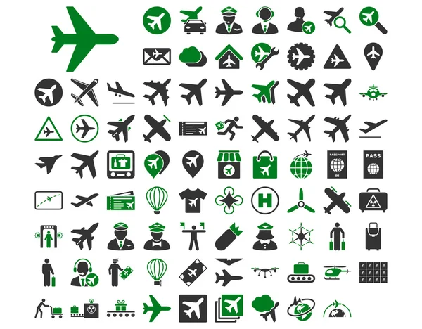 Aviation Icon Set — Stock Vector