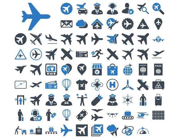 Aviation Icon Set — Stock Vector