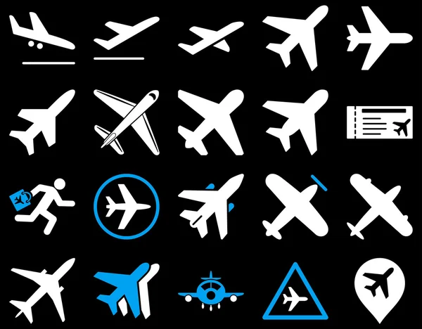Zestaw ikon lotnictwa — Wektor stockowy
