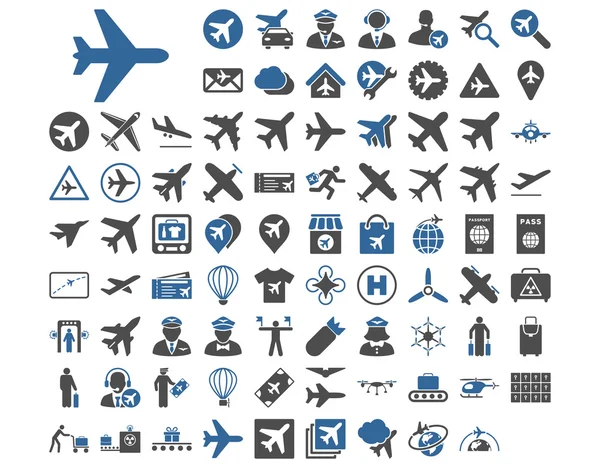 Aviation Icon Set — Stock Vector