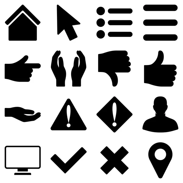 Basic gesture and sign icons — Stock Vector