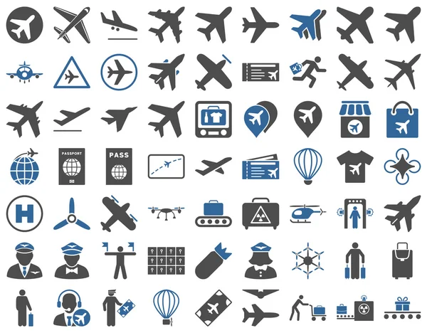 Aviation Icon Set — Stock Vector