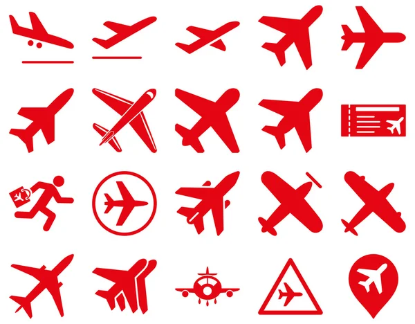 Aviation Icon Set — Stock Vector