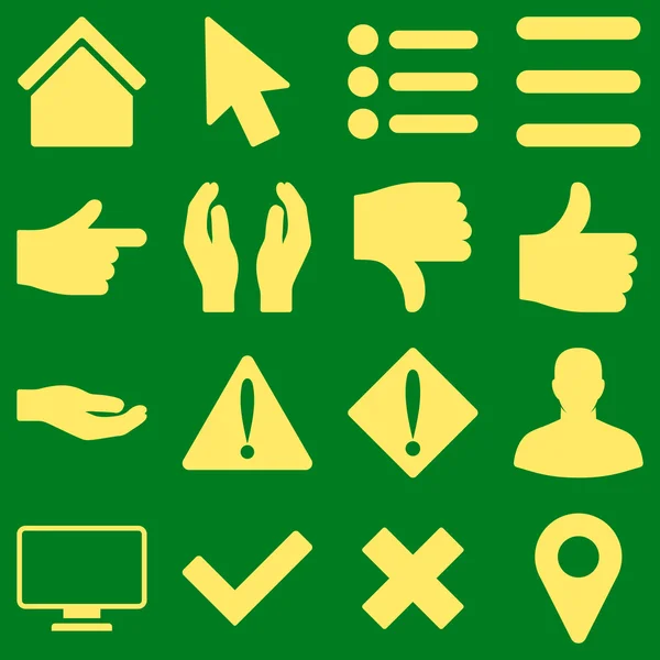 Gestos básicos e iconos de signos — Foto de Stock
