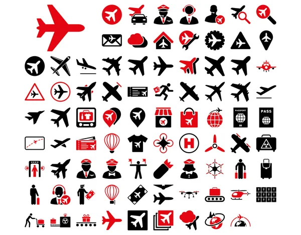 Aviation Icon Set — Stock Vector