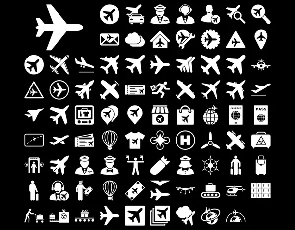 Aviation Icon Set — Stock Photo, Image