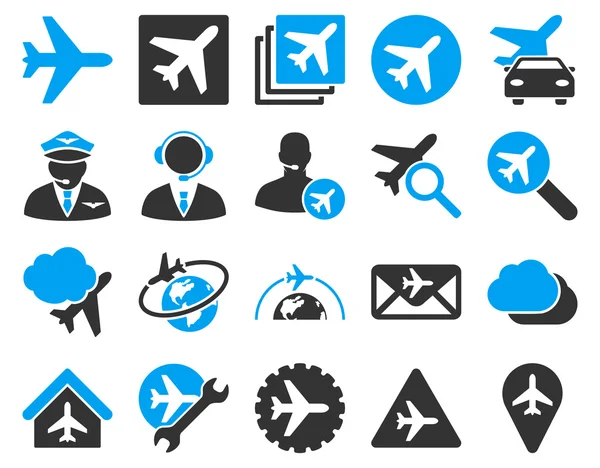 Luchtvaart Icon Set — Stockfoto