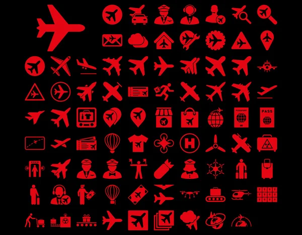 Zestaw ikon lotnictwa — Zdjęcie stockowe