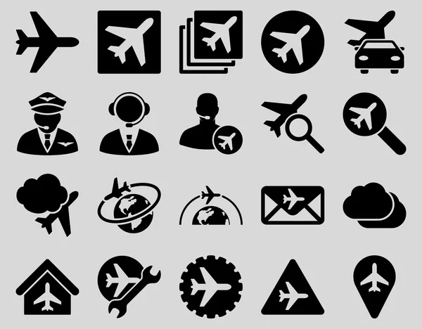 Luchtvaart Icon Set — Stockfoto