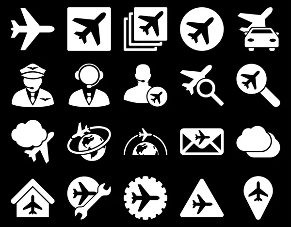 Luchtvaart Icon Set — Stockfoto