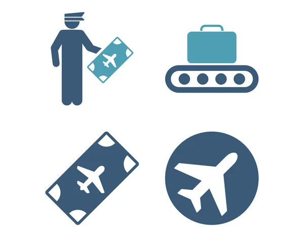 Aviation Icon Set — Stock Photo, Image