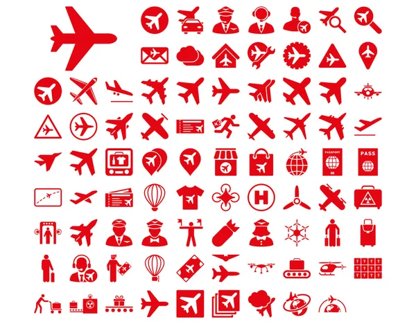Aviation Icon Set — Stock Photo, Image