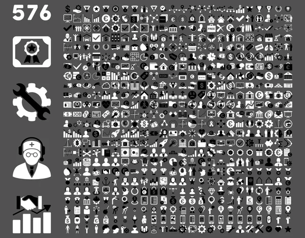 Plochý panel nástrojů ikony — Stock fotografie