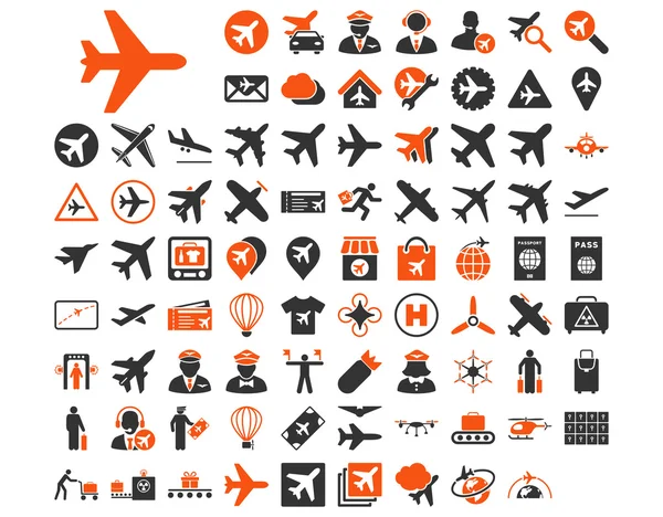 Set di icone aeronautiche — Foto Stock