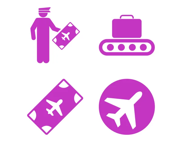 Aviation Icon Set — Stock Photo, Image