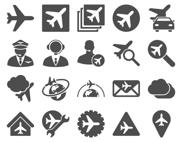 Luchtvaart Icon Set — Stockfoto