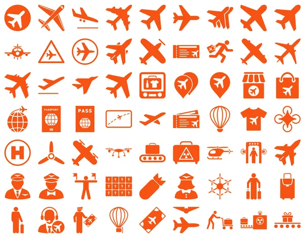 Aviation Icon Set — Stock Photo, Image