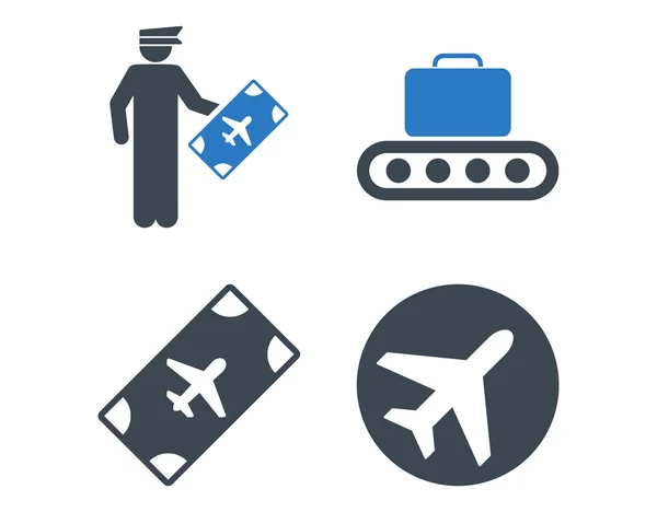 Aviation Icon Set — Stock Photo, Image