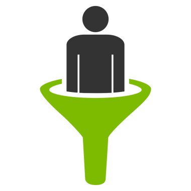 İş Bicolor kümesi'nden satış huni simgesi