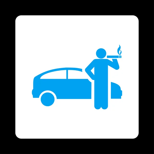 Κάπνισμα εικονίδιο οδηγός ταξί — Διανυσματικό Αρχείο