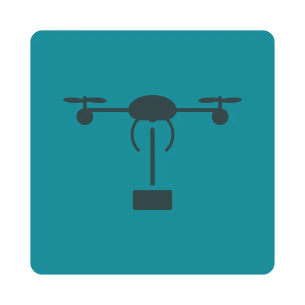 Copter pictogram zending — Stockvector