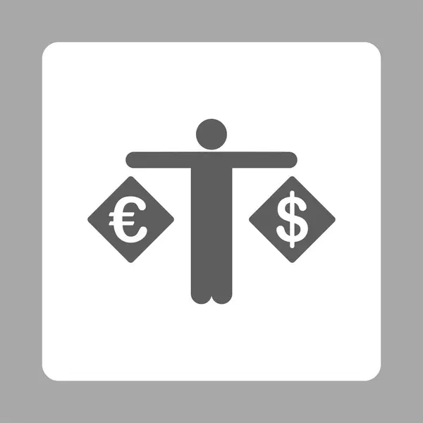 Moeda comparar ícone —  Vetores de Stock