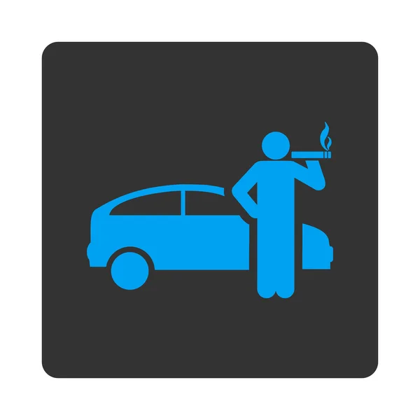 Κάπνισμα εικονίδιο οδηγός ταξί — Διανυσματικό Αρχείο