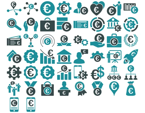 Euro-Wirtschaftssymbole — Stockvektor