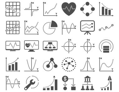 Dotted Charts Icons clipart